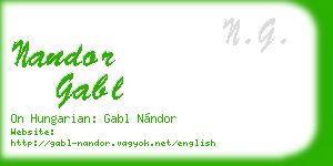 nandor gabl business card