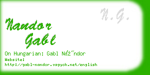 nandor gabl business card
